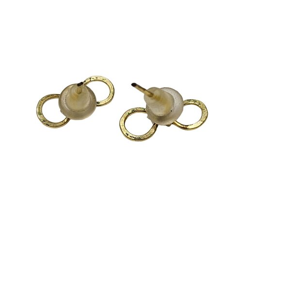 Elegant Gold Tone Infinity Knot Stud Earrings Math Lover Fashion Jewelry Women - Picture 2 of 3